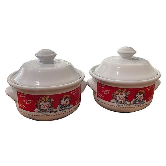 HOUSTON HARVEST GIFT PRODUCTS - CAMPBELL SOUP COMPANY - SET OF 2 - BOWL & LID - Picture 4 of 8